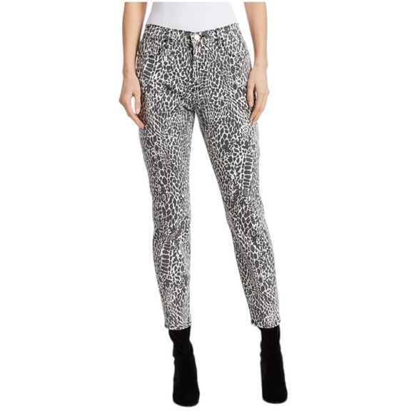 Frame Denim Denim - Frame Denim LeHigh Skinny Noir Multi Animal Print High Rise Jeans Size 29